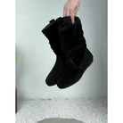 Alwenira | Elegante Flache Stiefeletten Damen Schwarz-3