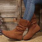 Alwenira | Elegante Flache Stiefeletten Damen Schwarz-2