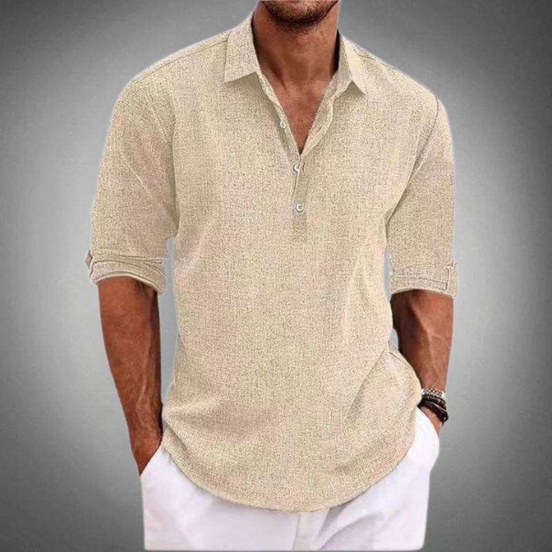 Atmungsaktives Poloshirt Langarm Herren 4