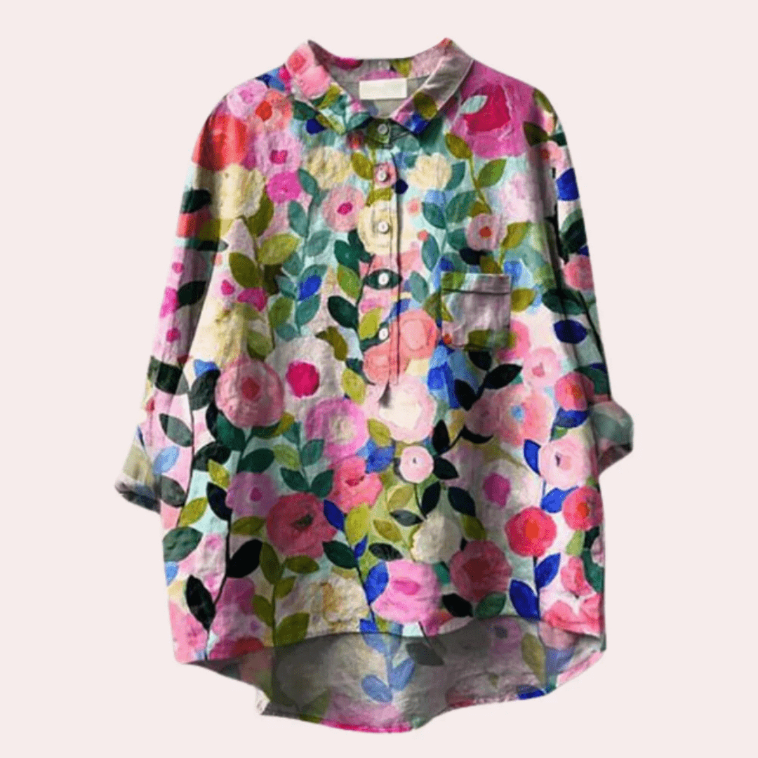 Elara | Florale Damenbluse für Sommerliche Outfits-3