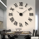 Elegante Wanduhr Modern Schwarz Groß Hingucker 40 cm 6