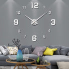 Elegante Wanduhr Modern Schwarz Groß Hingucker 40 cm 2