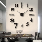 Elegante Wanduhr Modern Schwarz Groß Hingucker 40 cm 10