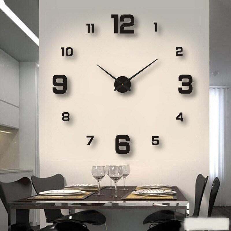 Elegante Wanduhr Modern Schwarz Groß Hingucker 40 cm 1