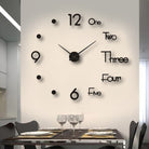 Elegante Wanduhr Modern Schwarz Groß Hingucker 40 cm 8