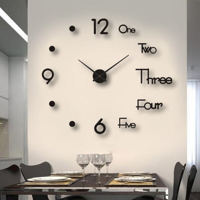 Elegante Wanduhr Modern Schwarz Groß Hingucker 40 cm 8