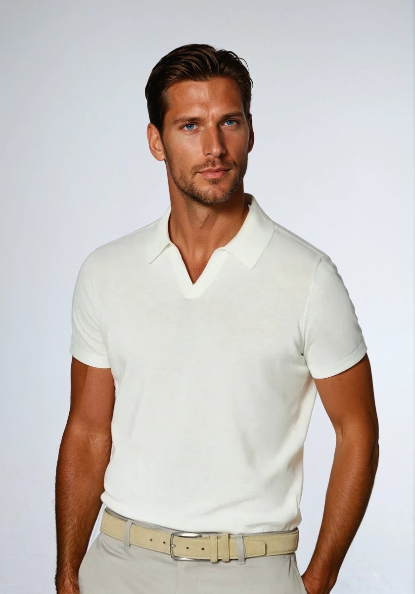 Elegantes Langarm Poloshirt Herren aus Baumwolle 0