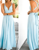 Elfriede | Schickes Sommer Wickelkleid Himmelblau Abendkleid - Helenas Welt