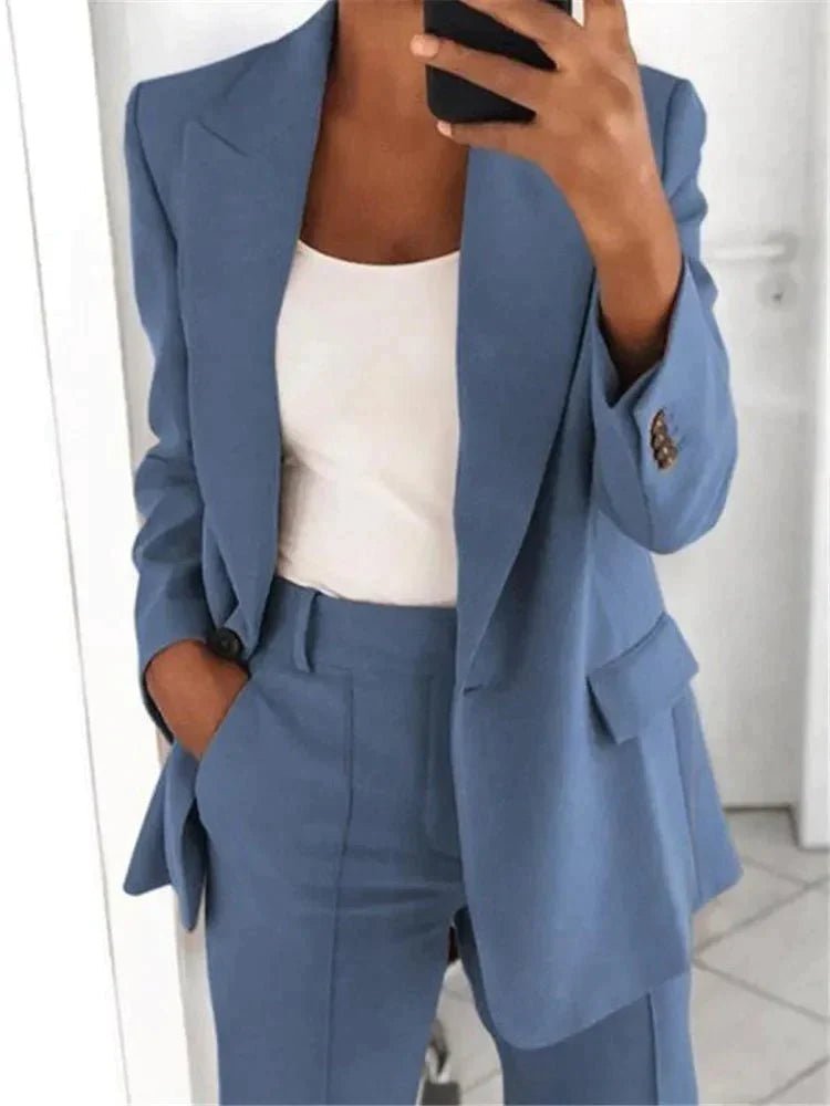 Adele | Stilvoller Damen Anzug Blau-1