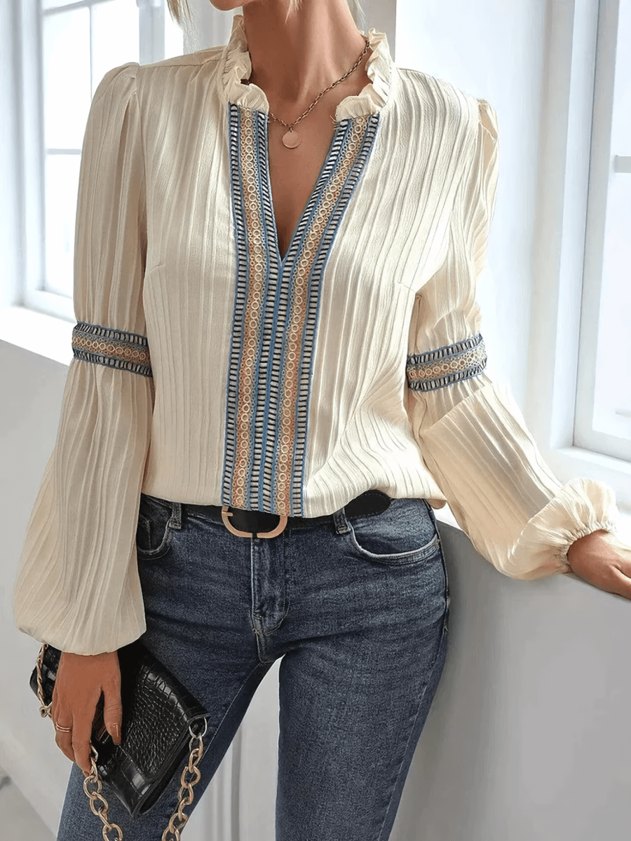 Felicitas | Stilvolle Musselin Bluse-2