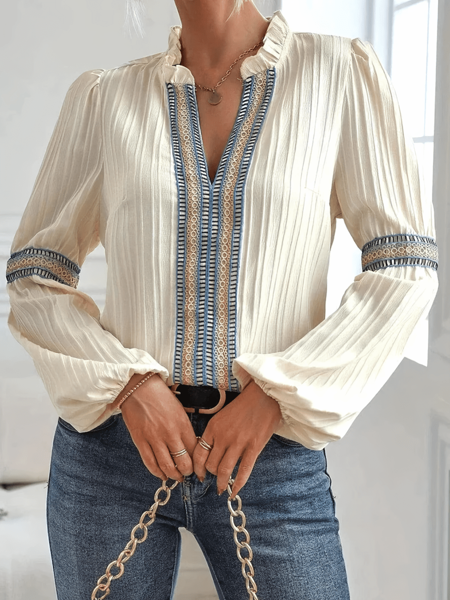 Variant image for Felicitas | Stilvolle Musselin Bluse-1