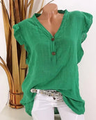 Frianna | V-Ausschnitt Musselin Bluse-31