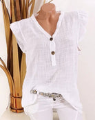 Frianna | V-Ausschnitt Musselin Bluse-25