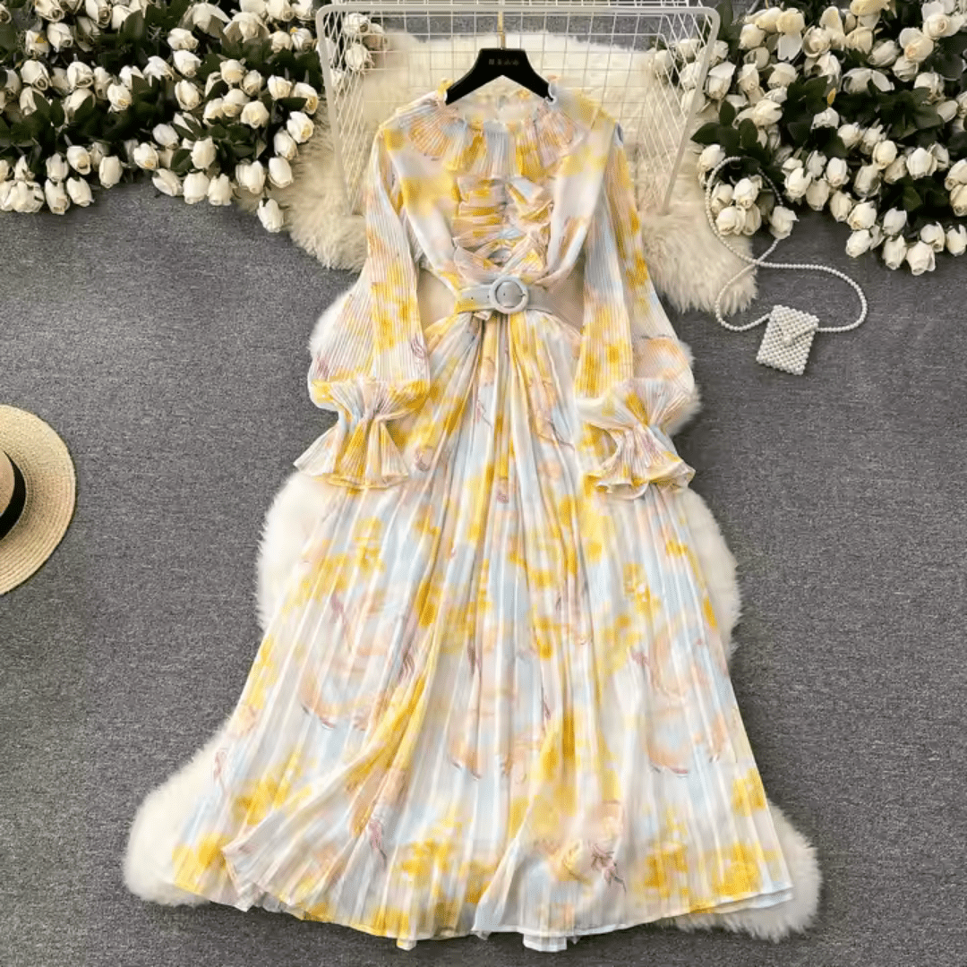 Hadravine | Leichtes Sommerkleid Gelb Maxikleid - Helenas Welt