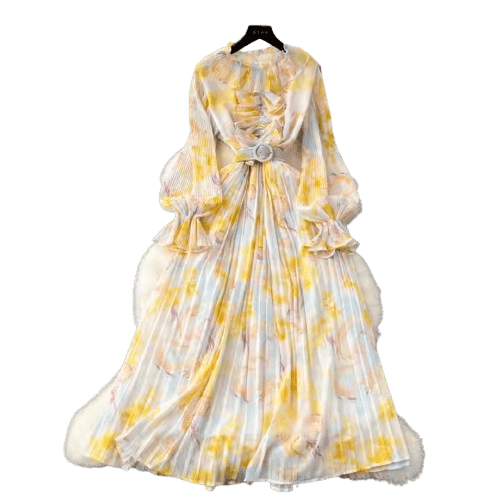 Hadravine | Leichtes Sommerkleid Gelb Maxikleid - Helenas Welt