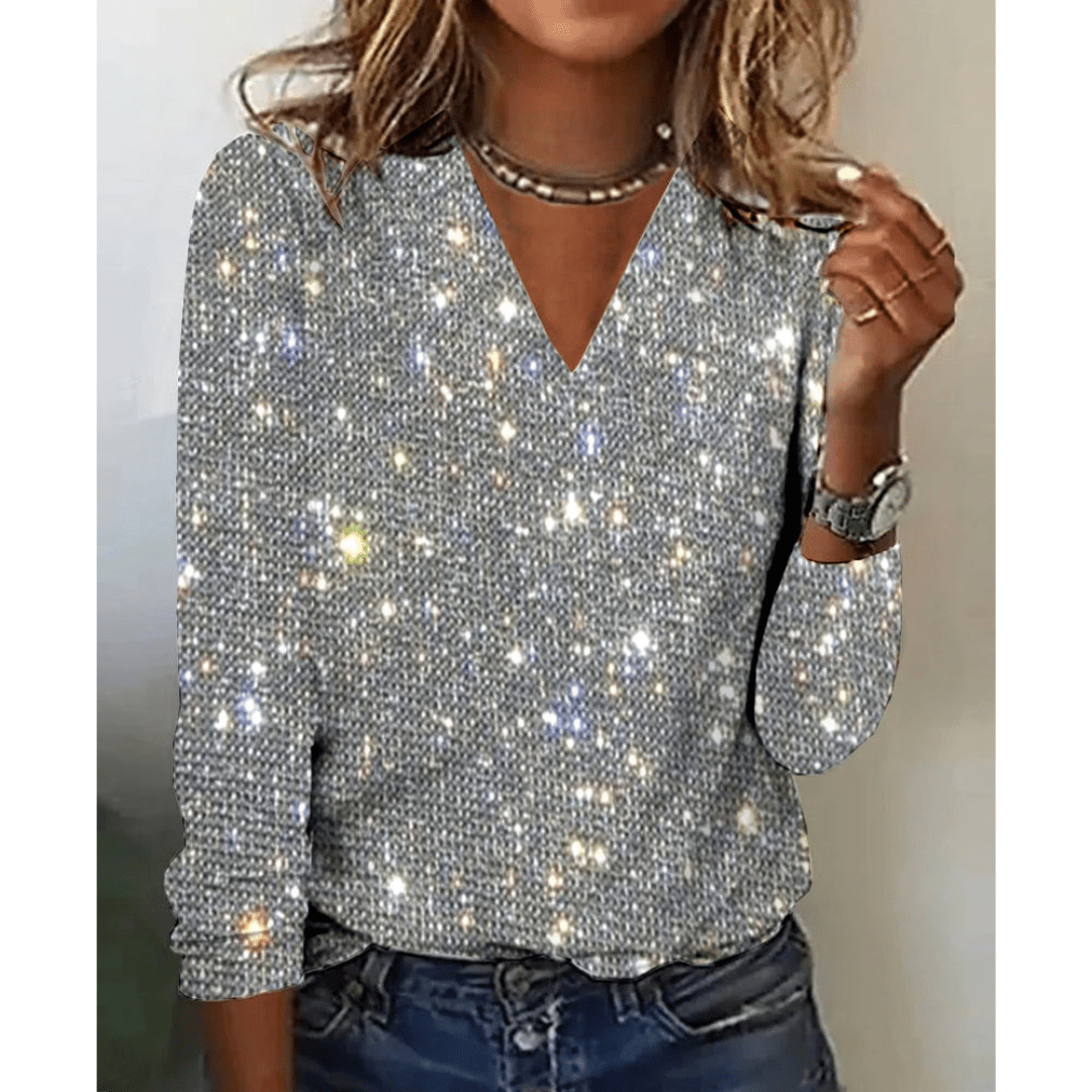 Salina | Glamouröses Glitzer Oberteil-2