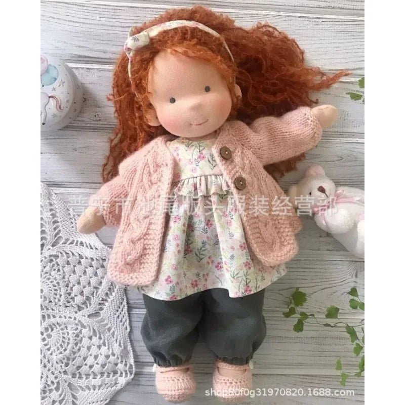 Handgefertigte Waldorf Stoffpuppe für Kreatives Spiel 30