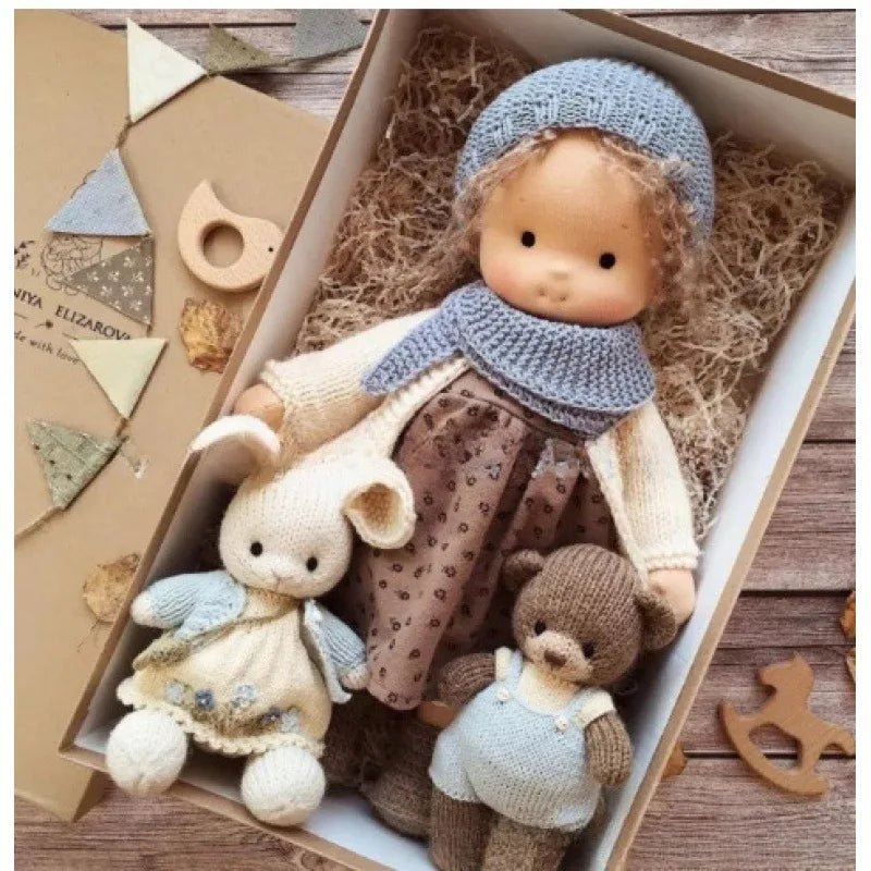 Handgefertigte Waldorf Stoffpuppe für Kreatives Spiel 19