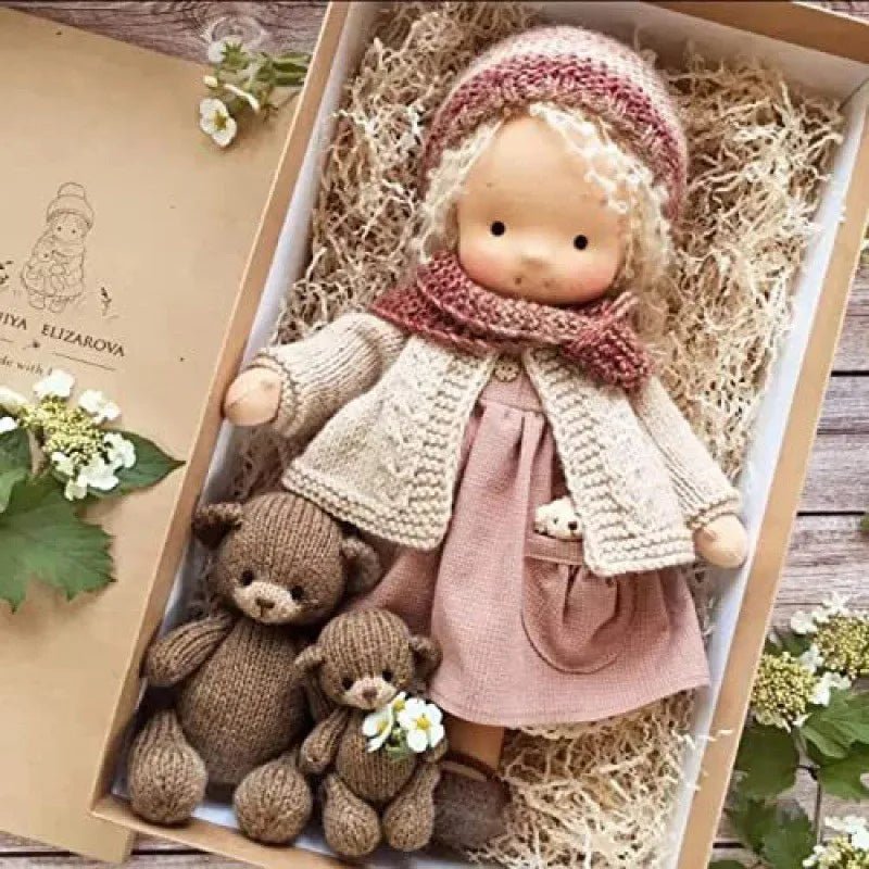 Handgefertigte Waldorf Stoffpuppe für Kreatives Spiel 39