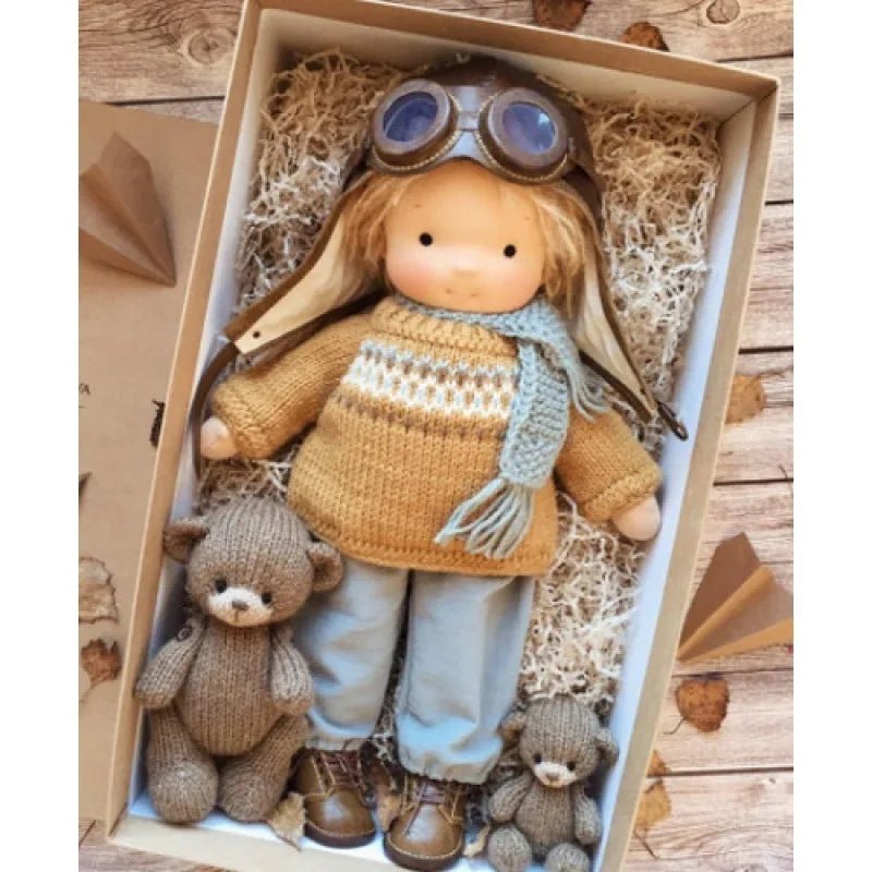 Handgefertigte Waldorf Stoffpuppe für Kreatives Spiel 20