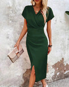 Liselotte | Verspieltes Midikleid Dunkelgrün Abendkleid - Helenas Welt