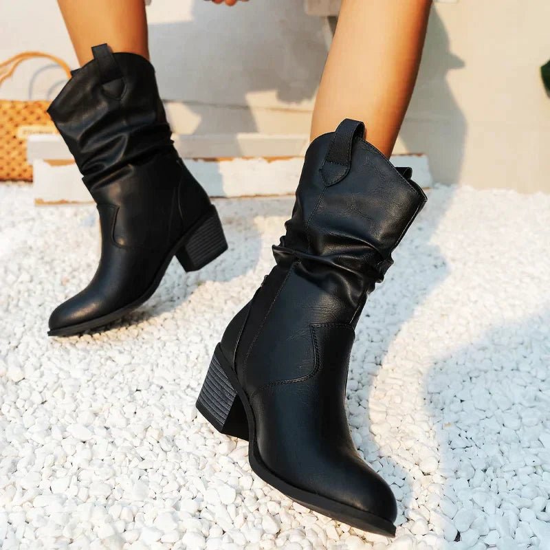 Paeslina | Elegante Schwarze Stiefel Damen-1
