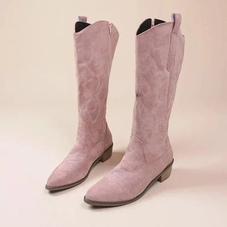 Presalina | Stilvolle Cowboy Stiefel Damen mit Niedrigem Absatz-1