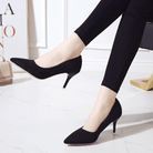 Selindra | Bequeme Pumps Schwarz mit Mittleren Absätzen-4