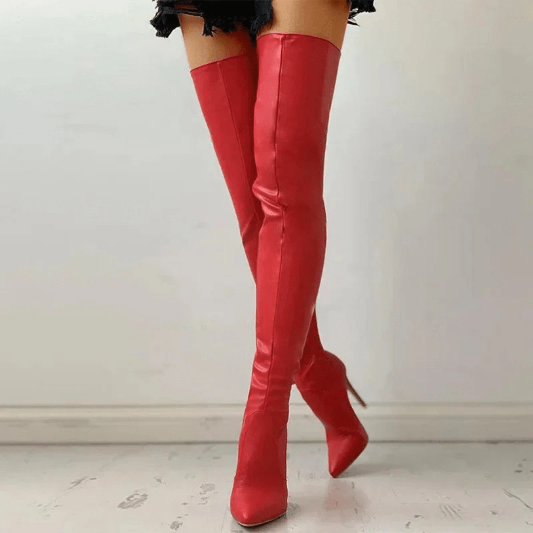 Variant image for Marlene | Stilvolle Overknee Stiefel Schwarz-1