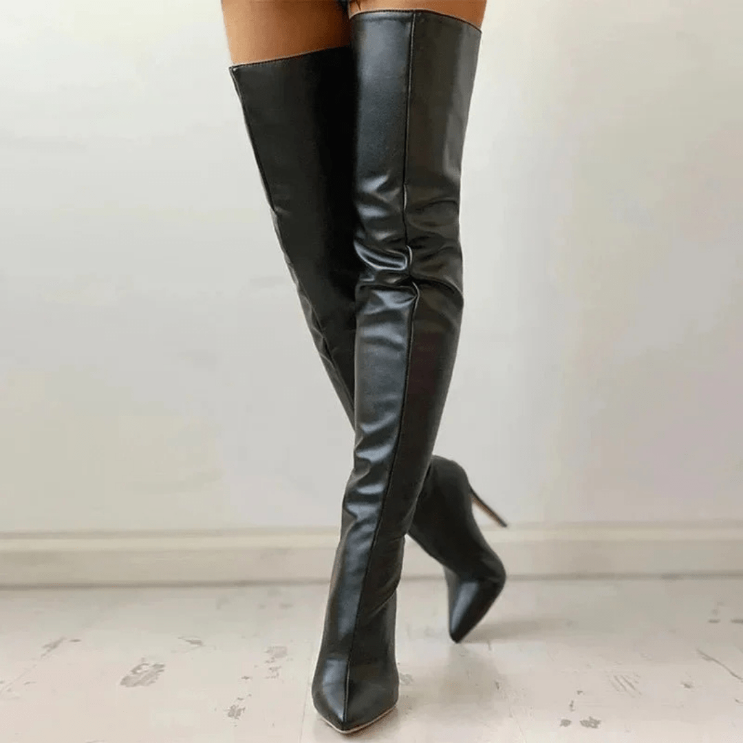 Variant image for Marlene | Stilvolle Overknee Stiefel Schwarz-11