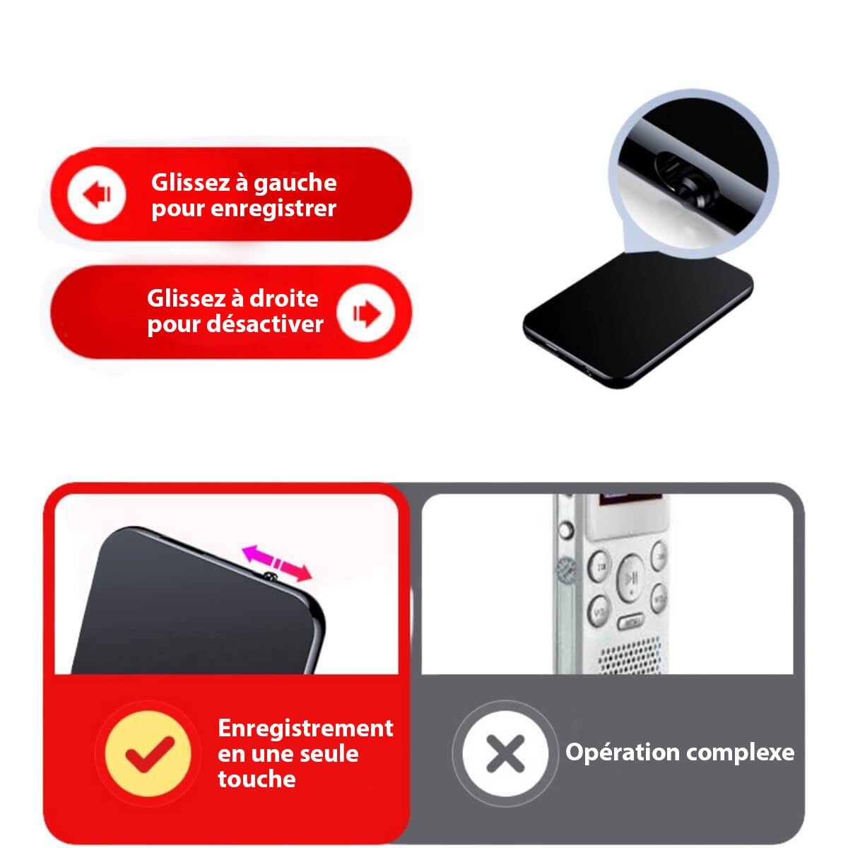 Kompakter Audio Recorder für kristallklare Audioaufnahme 4