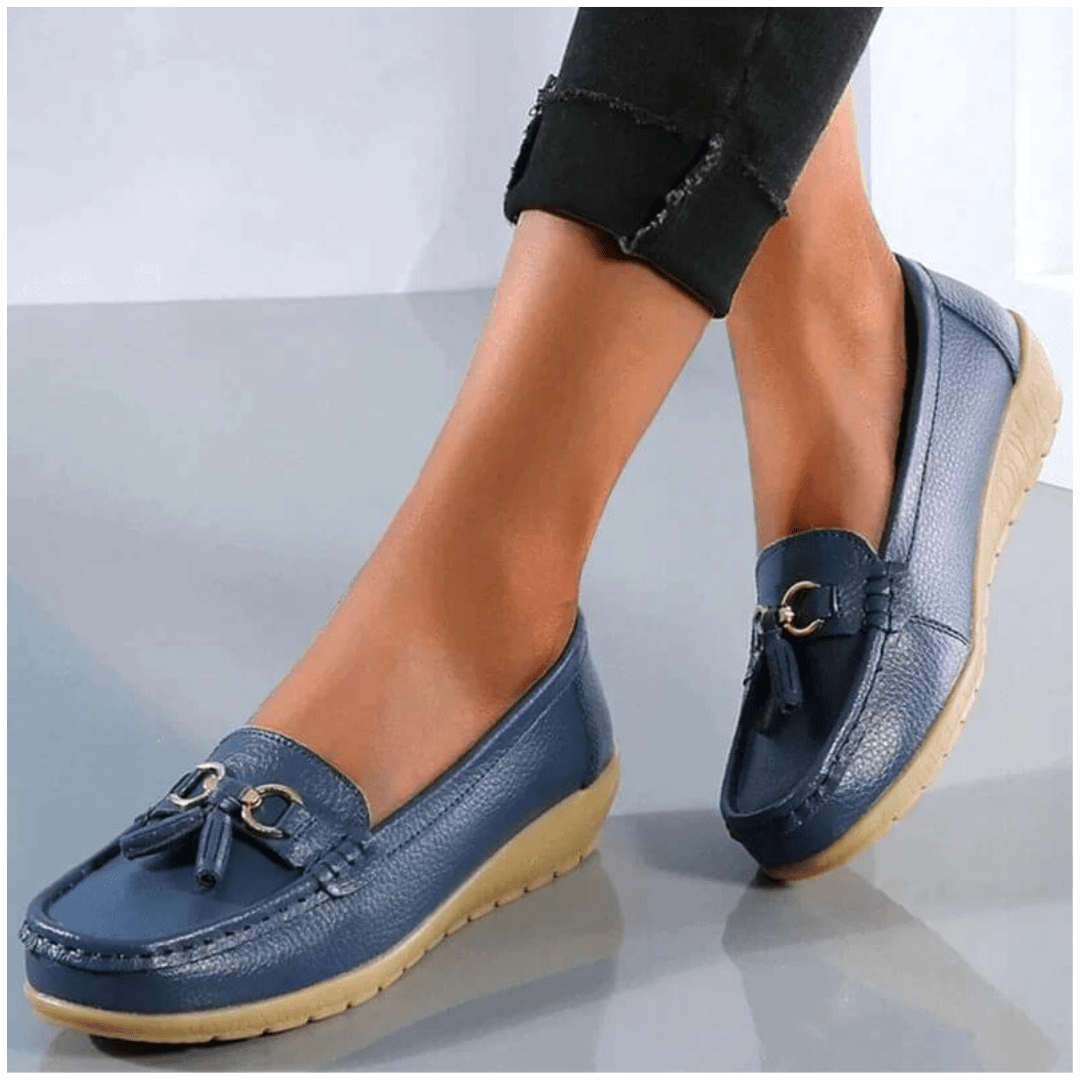 Xandavine | Elegante Loafer Damen Schwarz Halbschuhe-2