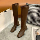 Variant image for Drunelise | Elegante Kniehohe Stiefel Schwarz Mit Absatz-25